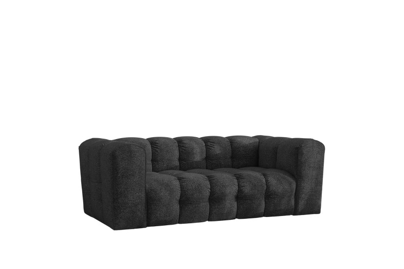 Sofa 2-osobowa, Kanapa BALOO, tkanina Szenil + Bukla, Grafitowy 754085