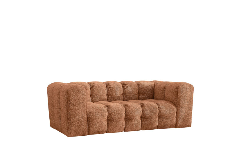 Sofa 2-osobowa, Kanapa BALOO, tkanina Szenil + Bukla, Pomarańczowy 754104