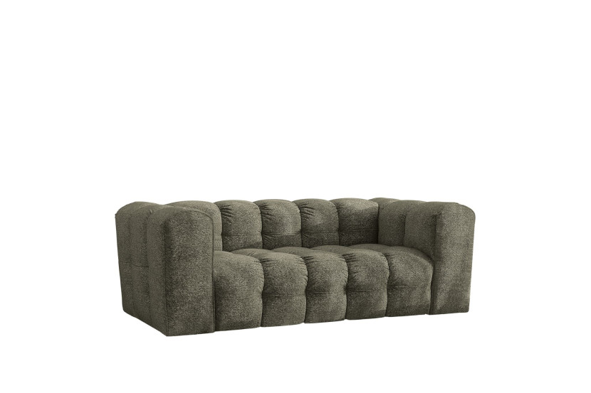 Sofa 2-osobowa, Kanapa BALOO, tkanina Szenil + Bukla, Zielony 754073