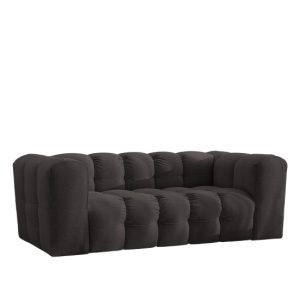 Sofa 2-osobowa, Kanapa BALOO, tkanina Szenil, Czarny 754105 Sofa 2-osobowa, Kanapa BALOO, tkanina Szenil, Czarny 754105