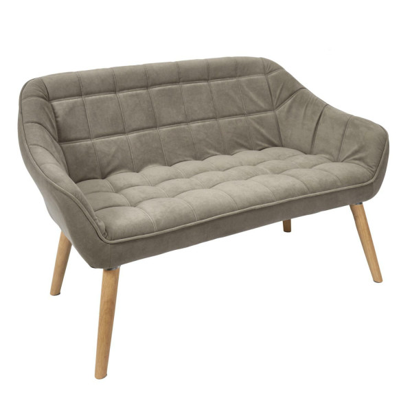 Sofa 2-osobowa Magnus taupe styl skandynawski drewniane nogi 652350
