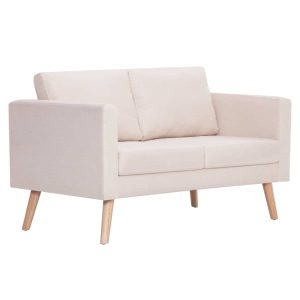 Sofa 2-osobowa, materiałowa, kremowa 374812 Sofa 2-osobowa, materiałowa, kremowa 374812