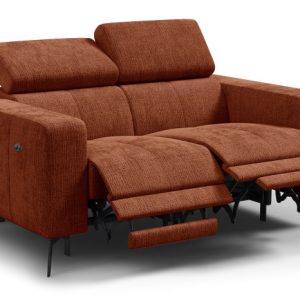 Sofa 2 osobowa MORELLO, ciemnopomarańczowa, 2 x Relax Zero Gravity 801359 Sofa 2 osobowa MORELLO, ciemnopomarańczowa, 2 x Relax Zero Gravity 801359