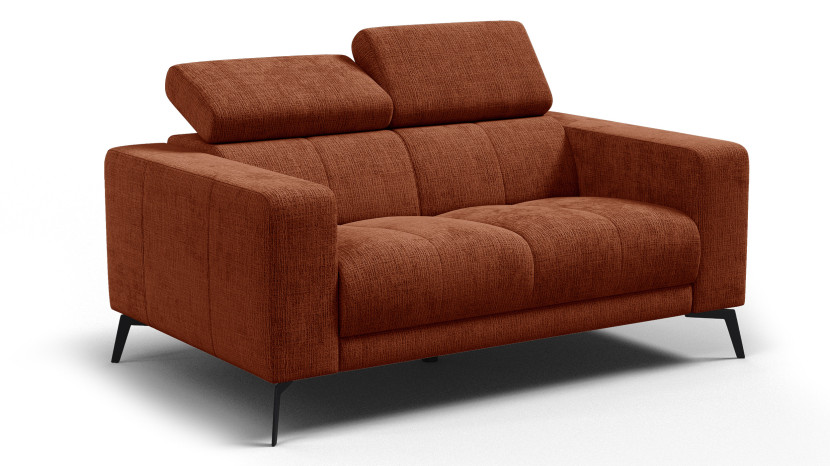 Sofa 2 osobowa MORELLO, ciemnopomarańczowa 801361