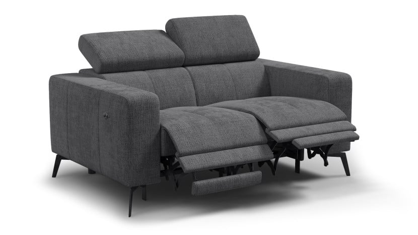 Sofa 2 osobowa MORELLO, ciemnoszara, 2 x Relax Zero Gravity 801409