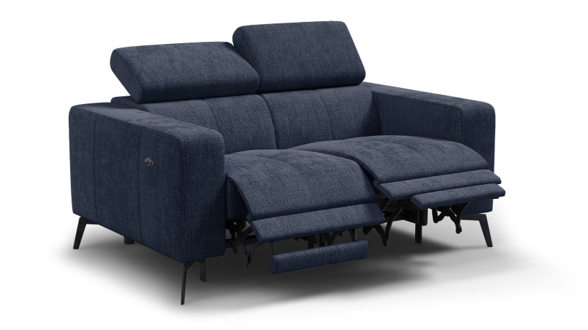 Sofa 2 osobowa MORELLO, granatowa, 2 x Relax Zero Gravity 801412