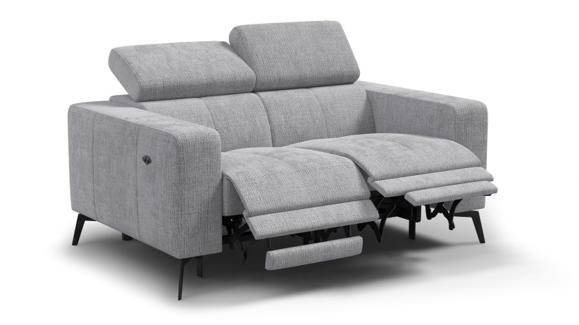 Sofa 2 osobowa MORELLO, jasnoszara, 2 x Relax Zero Gravity 801422
