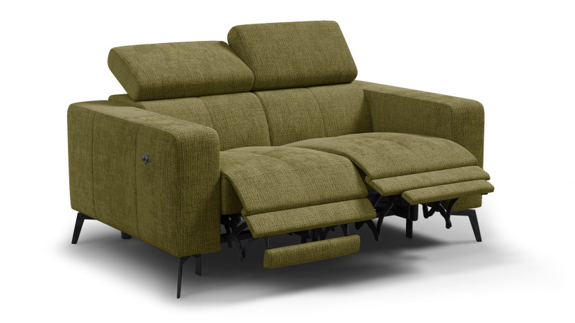 Sofa 2 osobowa MORELLO, oliwkowa, 2 x Relax Zero Gravity 801368