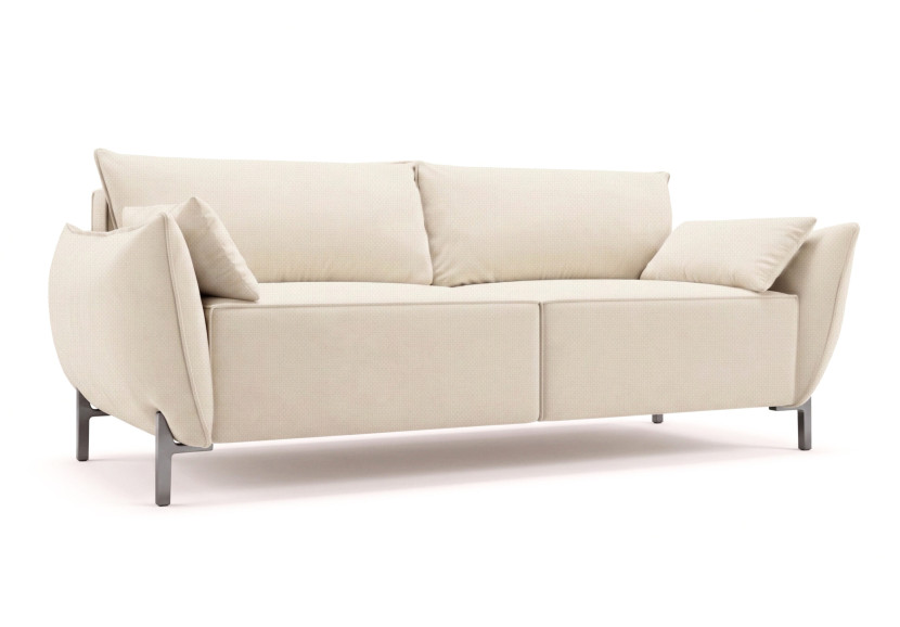 Sofa 2-osobowa na taras i ogród, tkanina Sunlight, Ecru, SUNMEE 1059376