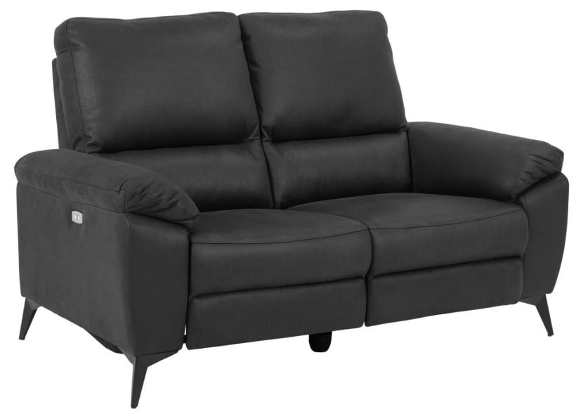 Sofa 2-osobowa Rana szara regulowane oparcie oraz podnóżek 310447