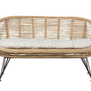 Sofa 2-osobowa rattanowa naturalna 171605