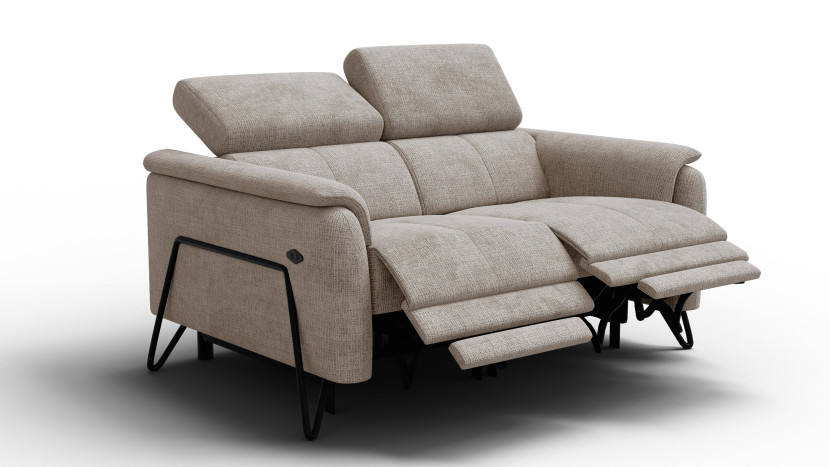 Sofa 2 osobowa RODEN, 2 x Relax Zero Gravity, beżowa 801406
