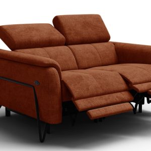 Sofa 2 osobowa RODEN, 2 x Relax Zero Gravity, ciemnopomarańczowa 801420 Sofa 2 osobowa RODEN, 2 x Relax Zero Gravity, ciemnopomarańczowa 801420