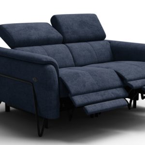 Sofa 2 osobowa RODEN, 2 x Relax Zero Gravity, granatowa 801396 Sofa 2 osobowa RODEN, 2 x Relax Zero Gravity, granatowa 801396