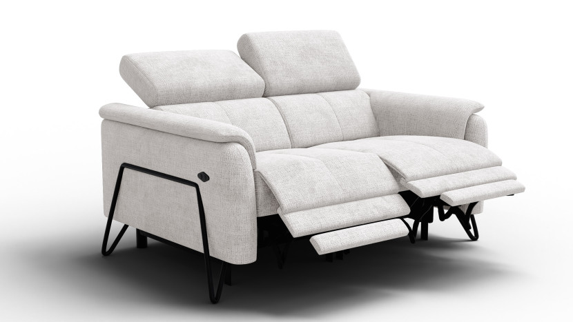 Sofa 2 osobowa RODEN, 2 x Relax Zero Gravity, kremowa 801398