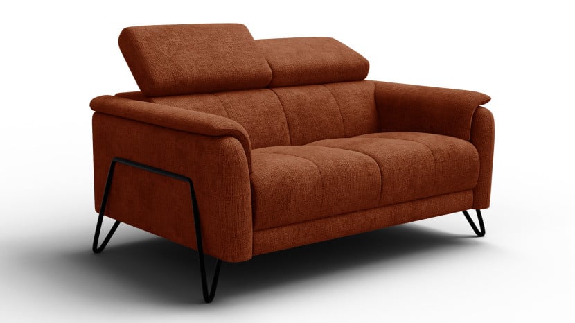 Sofa 2 osobowa RODEN, ciemnopomarańczowa 801423