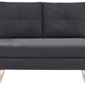 Sofa 2-osobowa rozkładana czarna 775354 Sofa 2-osobowa rozkładana czarna 775354