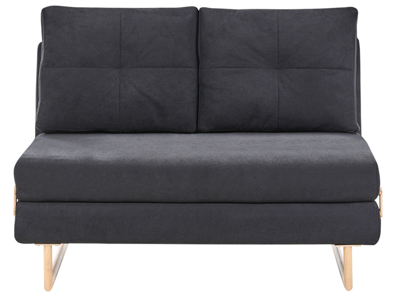 Sofa 2-osobowa rozkładana czarna 775354