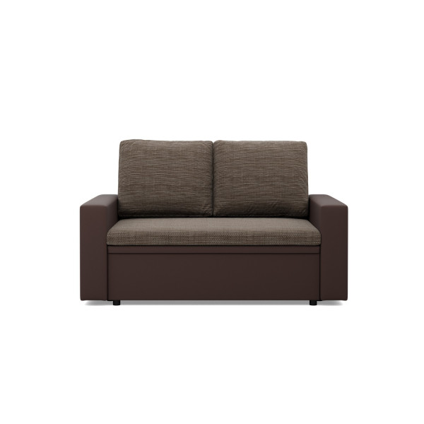 Sofa 2-osobowa, Rozkładana, Pojemnik, Kolor Brązowy 537337