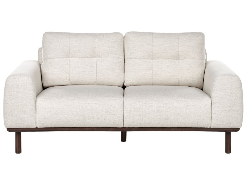 Sofa 2-osobowa tapicerowana jasnobeżowa 453827
