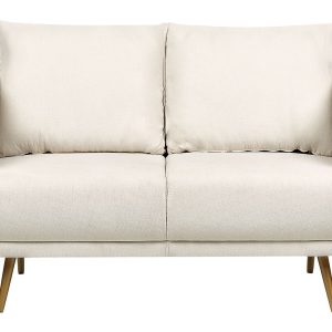 Sofa 2-osobowa tapicerowana jasnobeżowa 189466 Sofa 2-osobowa tapicerowana jasnobeżowa 189466