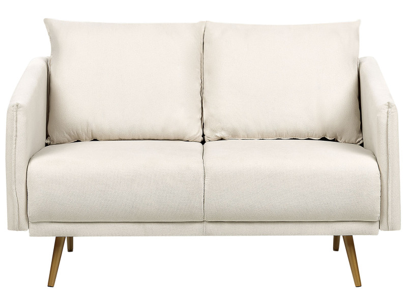 Sofa 2-osobowa tapicerowana jasnobeżowa 189466