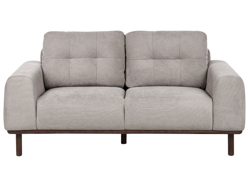 Sofa 2-osobowa tapicerowana jasnoszara 453837