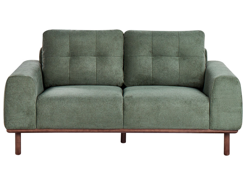 Sofa 2-osobowa tapicerowana zielona 453842