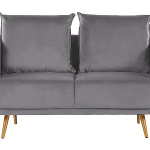 Sofa 2-osobowa welur szara 190507 Sofa 2-osobowa welur szara 190507