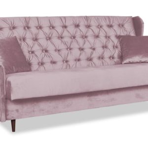 Sofa 3 oc ROZKŁADANA uszak WELUROWY kanapa fioletowa GAJA 315942 Sofa 3 oc ROZKŁADANA uszak WELUROWY kanapa fioletowa GAJA 315942