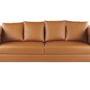 Sofa 3-osobowa ekoskóra nowoczesna brązowa 191124 Sofa 3-osobowa ekoskóra nowoczesna brązowa 191124