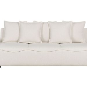 Sofa 3-osobowa funkcja spania schowek biała 376365 Sofa 3-osobowa funkcja spania schowek biała 376365