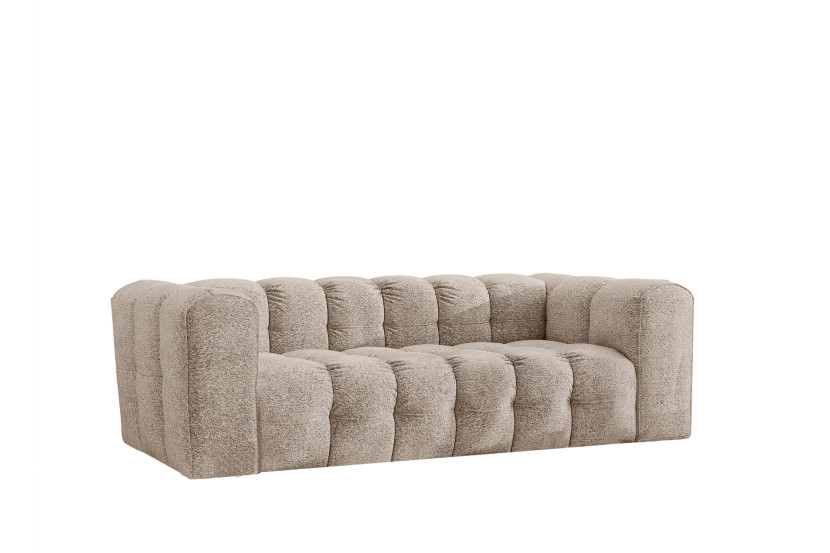 Sofa 3-osobowa, Kanapa BALOO, tkanina Szenil + Bukla, Beżowy 754095