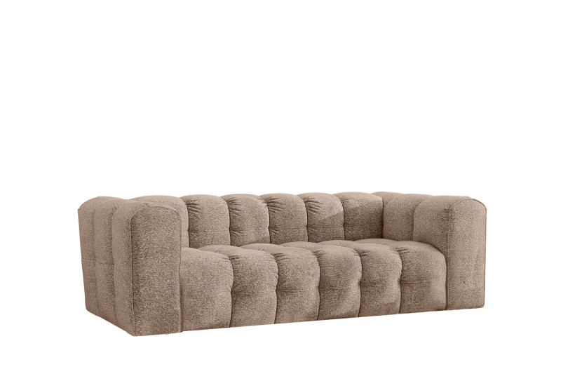 Sofa 3-osobowa, Kanapa BALOO, tkanina Szenil + Bukla, Ciemnobeżowy 754084