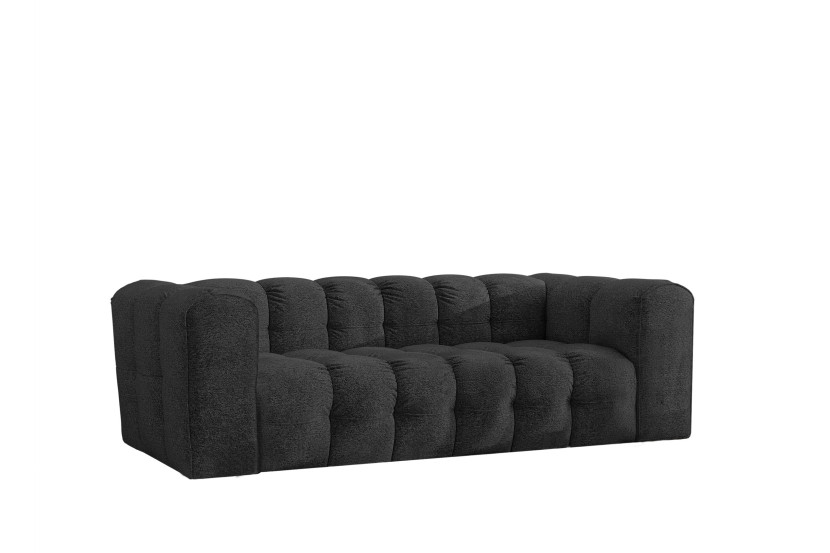 Sofa 3-osobowa, Kanapa BALOO, tkanina Szenil + Bukla, Grafitowy 754098
