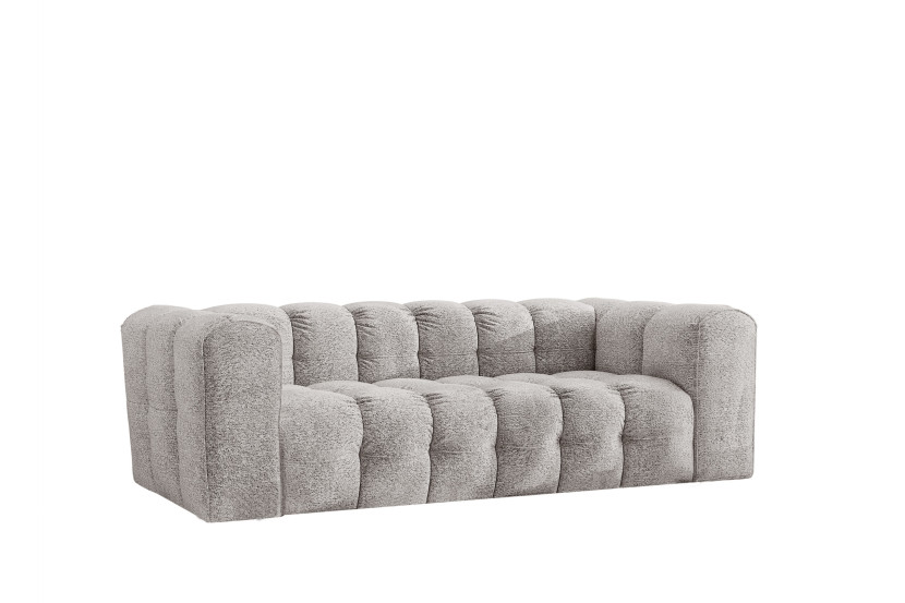 Sofa 3-osobowa, Kanapa BALOO, tkanina Szenil + Bukla, Jasnoszary 754101