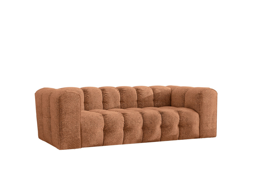 Sofa 3-osobowa, Kanapa BALOO, tkanina Szenil + Bukla, Pomarańczowy 754091