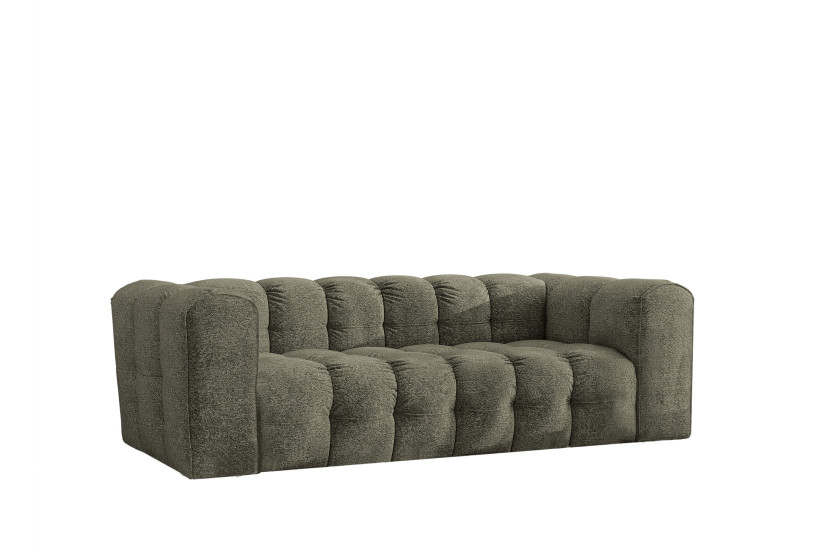 Sofa 3-osobowa, Kanapa BALOO, tkanina Szenil + Bukla, Zielony 754090