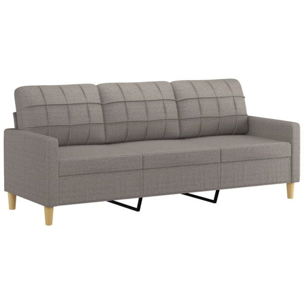 Sofa 3-osobowa, kolor taupe, 180 cm, tapicerowana tkaniną 374811