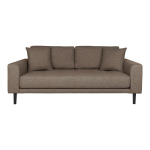 Sofa 3-osobowa Lido brązowa bukowe nogi stylu skandynawski 659874 Sofa 3-osobowa Lido brązowa bukowe nogi stylu skandynawski 659874
