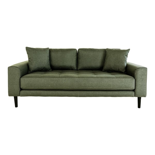 Sofa 3-osobowa Lido oliwkowa zieleń drewniane nogi z buku 659878