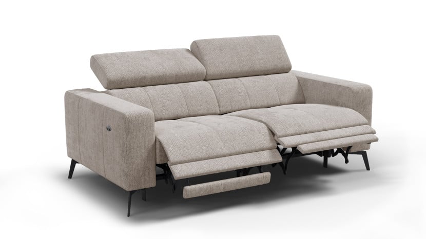 Sofa 3 osobowa MORELLO, beżowa, 2 x Relax Zero Gravity 801391