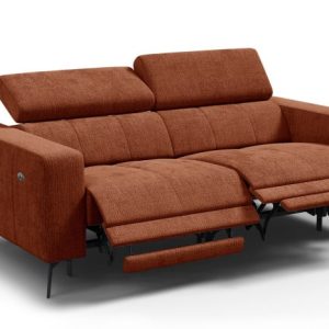 Sofa 3 osobowa MORELLO, ciemnopomarańczowa, 2 x Relax Zero Gravity 801348 Sofa 3 osobowa MORELLO, ciemnopomarańczowa, 2 x Relax Zero Gravity 801348