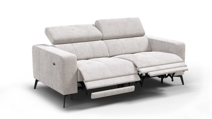 Sofa 3 osobowa MORELLO, kremowa, 2 x Relax Zero Gravity 801392