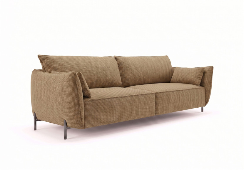 Sofa 3-osobowa na taras i ogród, tkanina Sunlight, Toffee, SUNMEE 1059374