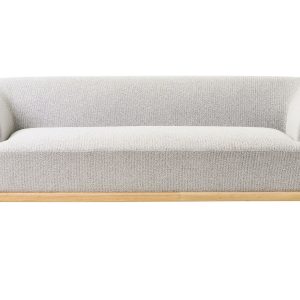 Sofa 3-osobowa poliester jasnoszara 816147 Sofa 3-osobowa poliester jasnoszara 816147