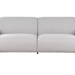 Sofa 3 osobowa poliester styl retro szara 647905 Sofa 3 osobowa poliester styl retro szara 647905