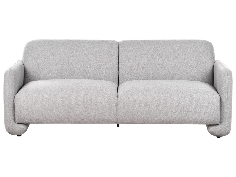 Sofa 3 osobowa poliester styl retro szara 647905