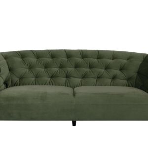 Sofa 3-osobowa Ria Velvet zielona pikowana z guzikami 327774 Sofa 3-osobowa Ria Velvet zielona pikowana z guzikami 327774