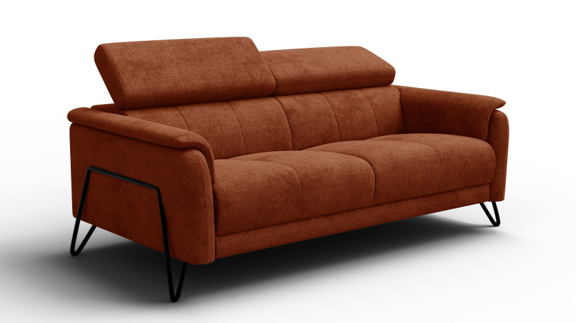 Sofa 3 osobowa RODEN, ciemnopomarańczowa 801353